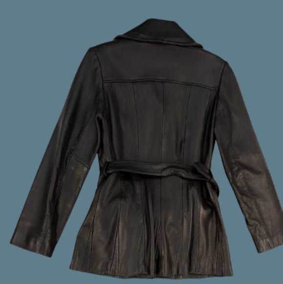 *NWOT Avanti 100% Leather Jacket with adjustable belt - Picture 2 of 5